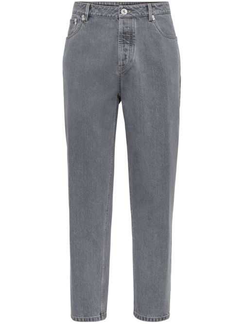 Charcoal gray cotton pants Brunello Cucinelli | M242PR2200C8382